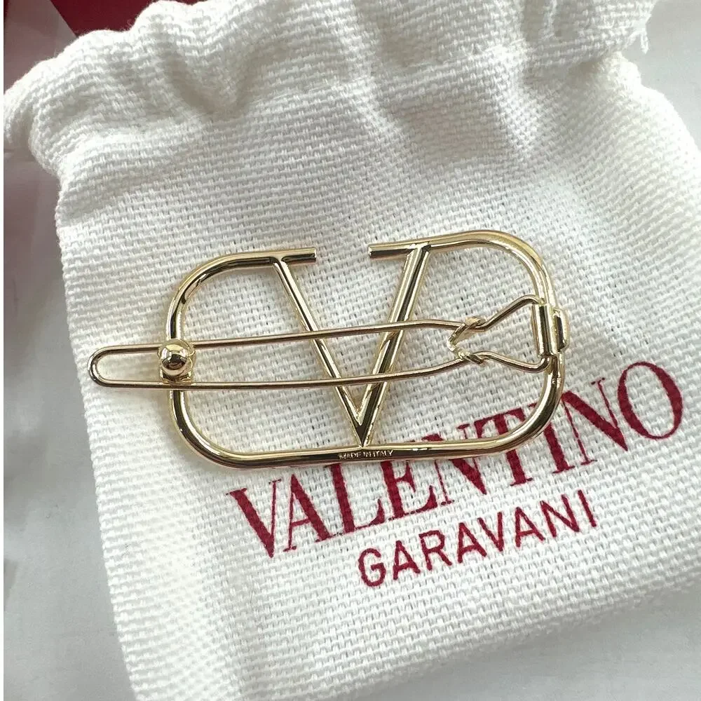Valentino Garavani Women's Gold VLogo Signature Hair Clip One Size